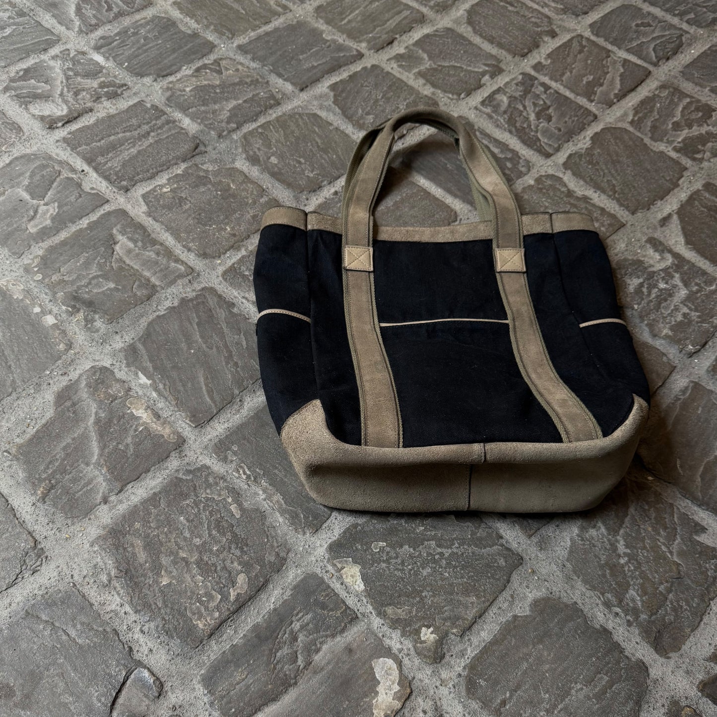 TOTE BAG - BLACK/TAN